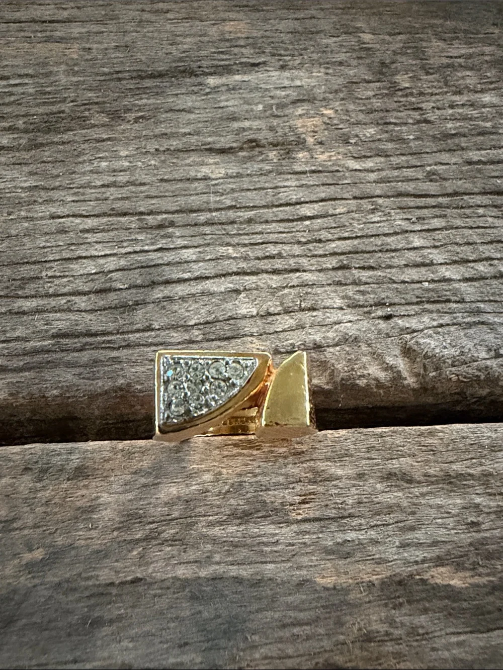 Mens/Womens art deco 18kt GF ring